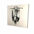 Begin Home Decor 16 x 16 in. Small Black Moped-Print on Canvas 2080-1616-TR49